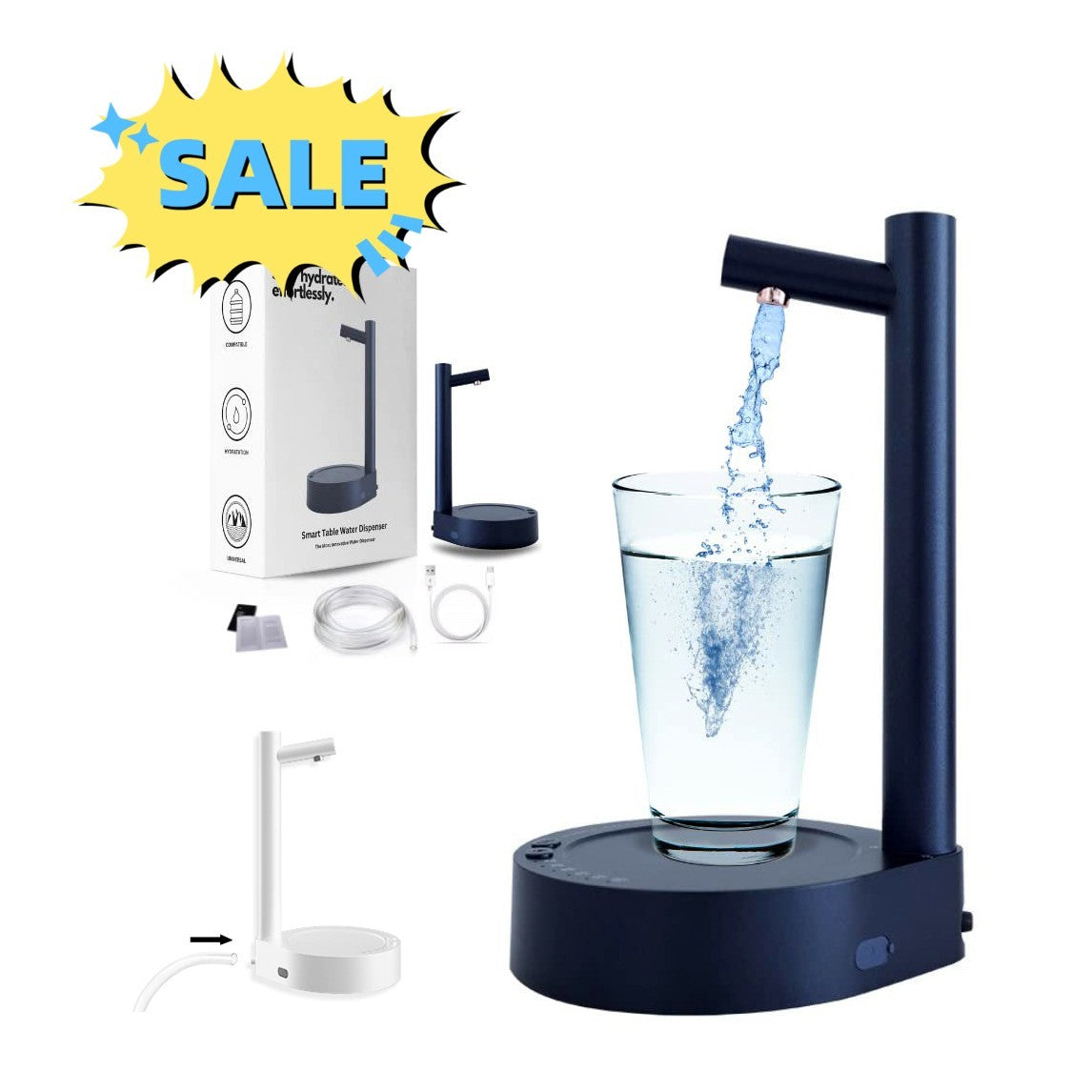Rechargeable Electric Water Dispenser | Automatic Gallon Desk Pump